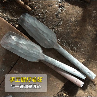 亮双面砖刀铁匠手工瓦刀 弹簧钢泥刀泥瓦工工具砌墙灰刀全钢砖刀