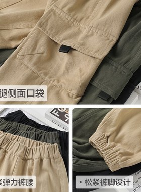 男童工装休闲长裤子春装春秋款新款童装儿童宝宝小童春季潮U14470