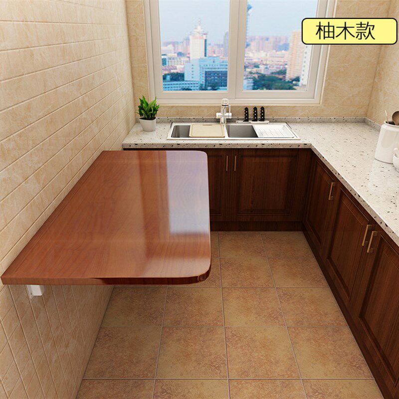 壁挂式折叠桌家用简易电脑书桌小户型多功能可折叠餐桌厨房桌子