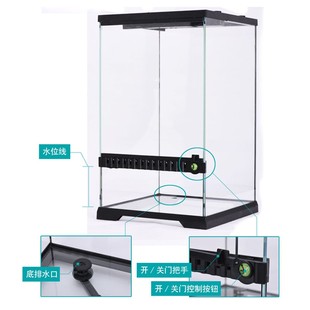 新款雨林缸金晶超白玻璃水陆缸爬虫箱热带植物生态造景缸可定制