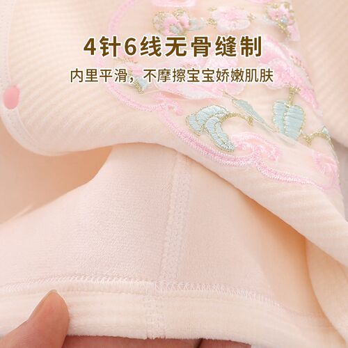 婴儿衣服秋冬保暖内衣单件上衣男女宝宝加绒加厚小开衫外套中国风