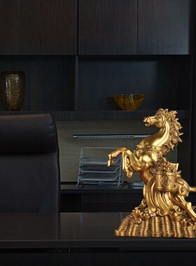 大号黄铜马摆件工艺品招财办公室老板桌摆设书房客厅玄关开业礼品