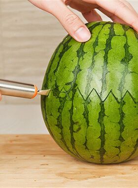 双头不锈钢水果挖球器 花样造型挖球勺西瓜勺神器雕花刀拼盘工具
