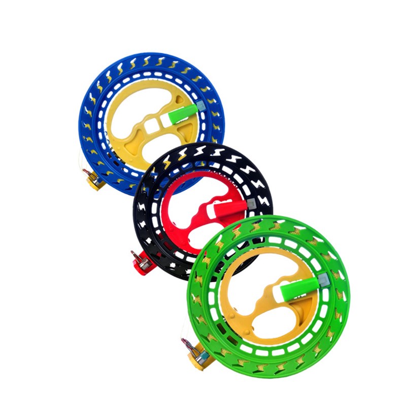 潍坊风筝线轮水晶轮大摇把带锁小摇把折叠把轮胎线已缠好空轮