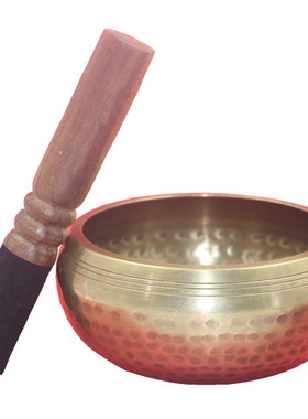 尼泊尔手工响铜麟纹佛音碗音疗钵铜磬瑜伽钵音疗颂钵孟装饰摆件