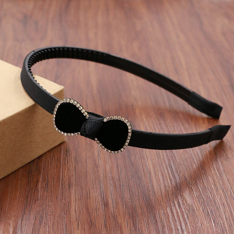 儿童公主发箍女孩女童发饰小领结镶钻发卡子防滑头饰学生简约头箍