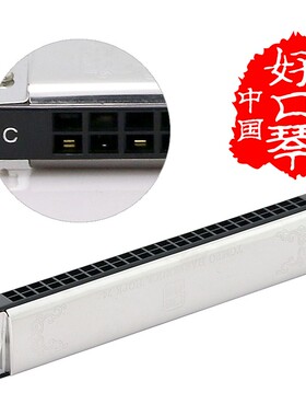 通宝复音6624P纯音口琴高级成人专业24孔降升# D E F G A B C 调