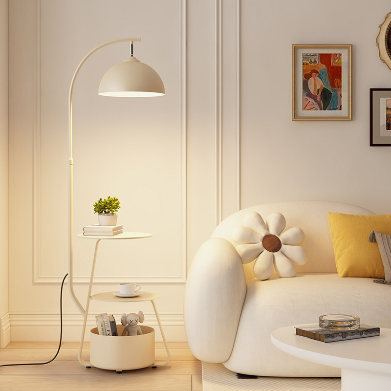 法式奶油风落地灯客厅卧室床头高级感设计师沙发旁边茶几置物台灯