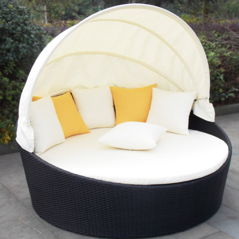 庭院床藤编躺床躺椅户外圆床带篷躺床藤圆床露天休闲双人藤沙发,住宅家具,躺床,淘宝优惠券,粉丝福利购,淘宝优惠卷