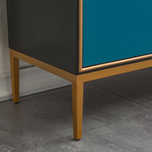 美式 柜边柜手工荷花彩绘整装 实木鞋 柜家用门口玄关一体进门入户鞋