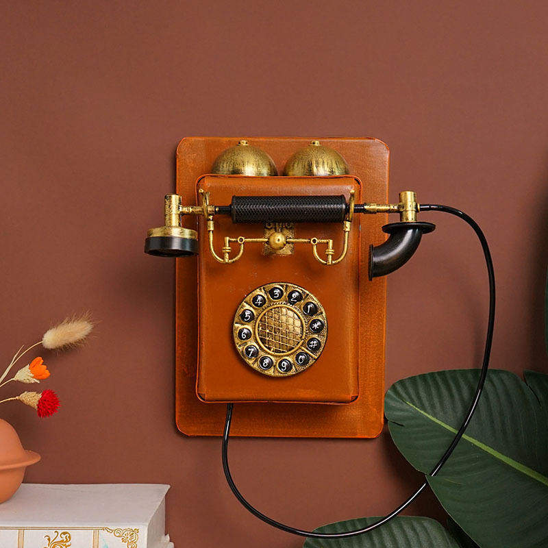 仿古民国墙面静吧墙壁挂饰电话机复古老上海挂墙上装饰挂件物配饰
