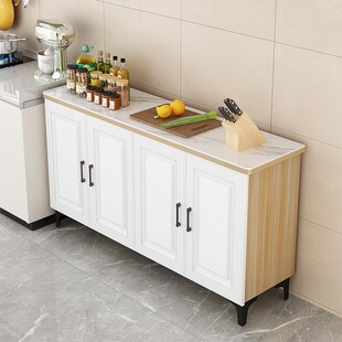 厨房置物架备餐操作台切菜桌多层中岛台碗碟收纳落地储物柜子橱柜