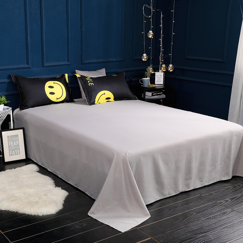 网红 双人床上用品四件套男生裸睡床单被套女生宿舍单人床三件套4