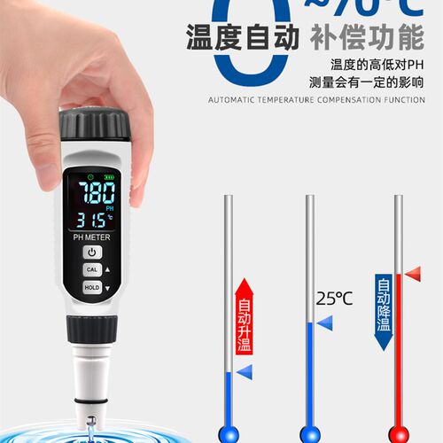 希玛PH测试仪酸碱度测试仪PH计工业高精度水质测式笔水族鱼缸828