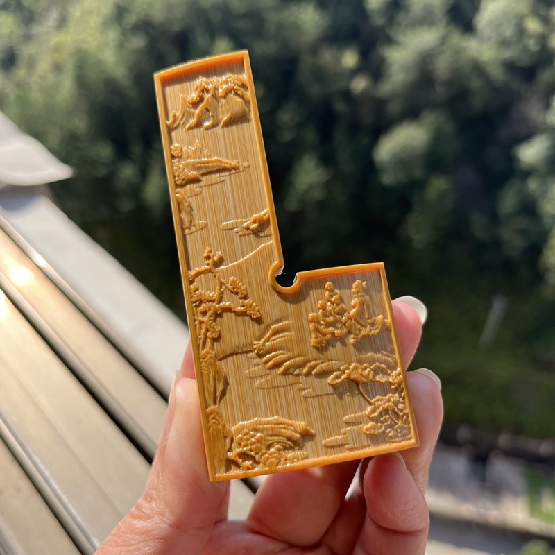 文玩 浮雕山水印规竹刻竹雕 摆件收藏欣赏 手把件腰牌 礼品工艺。