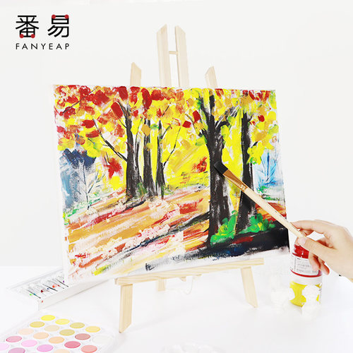 小画架木质桌面台式桌上儿童支架折叠便携油画迷你小型画板三角架