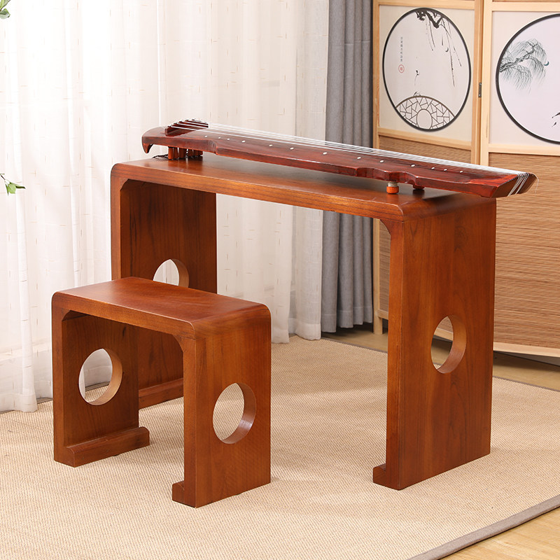 古琴桌凳烧桐木整体仿古琴桌共鸣实木茶桌国学古筝桌书法桌包邮