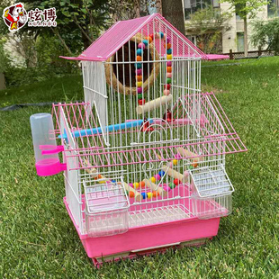 鹦鹉鸟笼高档加密鸟笼子虎皮八哥文鸟珍珠鸟笼家用豪华繁殖别墅笼