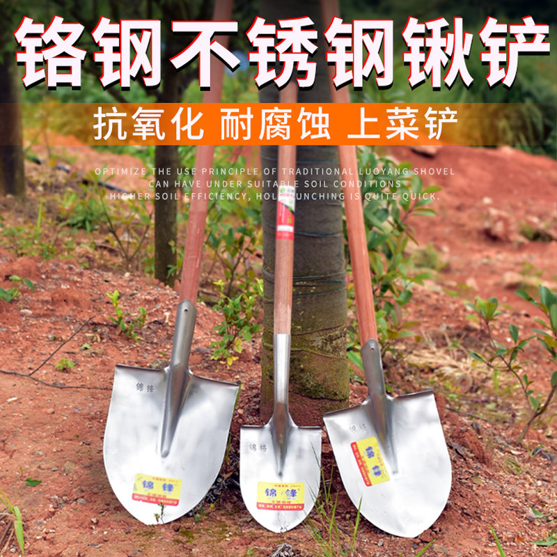 铁锹园艺工具铲子挖土铁铲农用户外挖土全钢加厚不锈钢尖铲大铲子,农机/农具/农膜,锹,淘宝优惠券,粉丝福利购,淘宝优惠卷