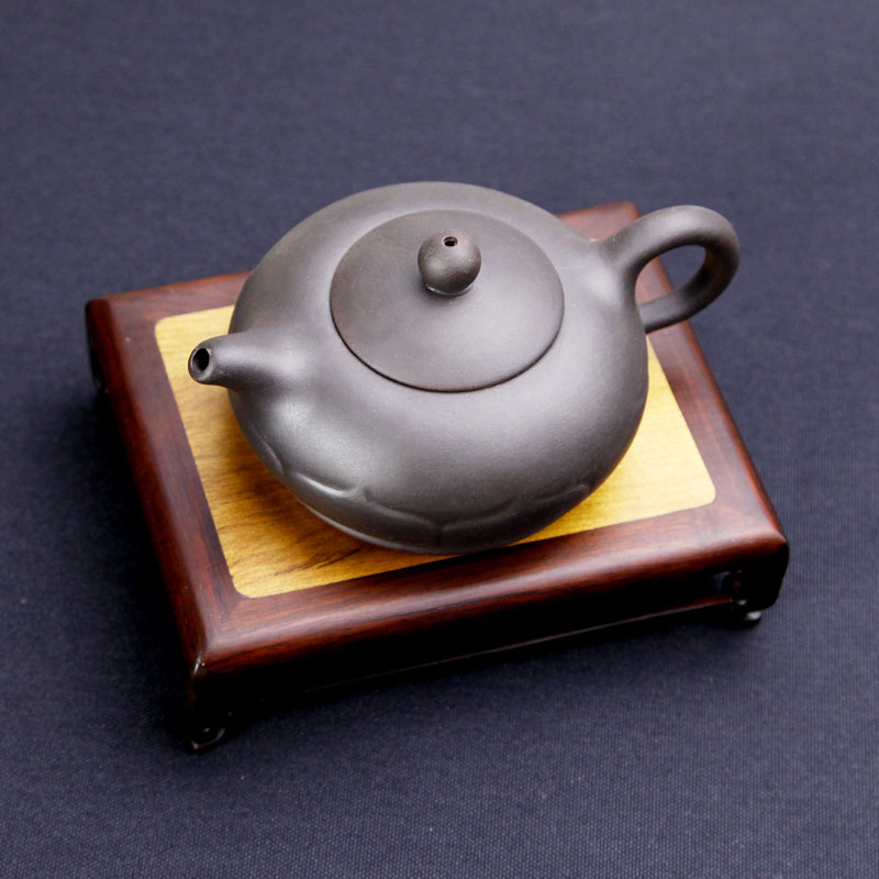 红酸枝嵌楠木方形花盆茶壶陶瓷石头摆件底座实木质工艺品佛像托架