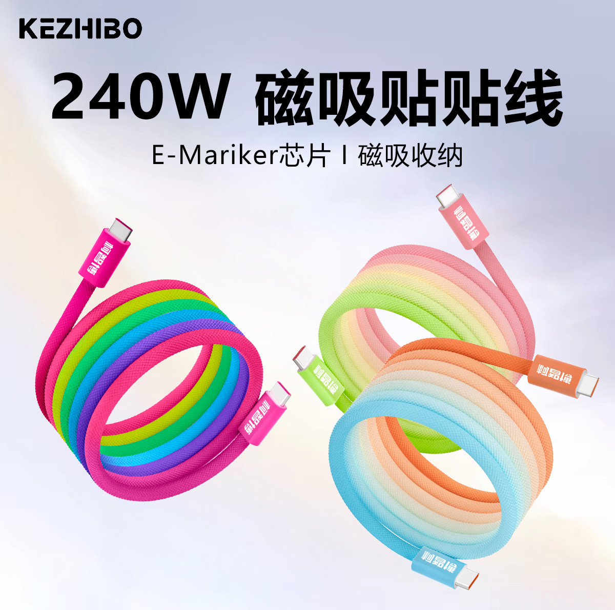 全磁吸收纳数据线适用苹果8-17