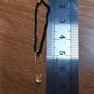 别针手穿吊牌绳吊粒吊绳别针线扣供应现货铜质铁金属扣针吊牌 短款