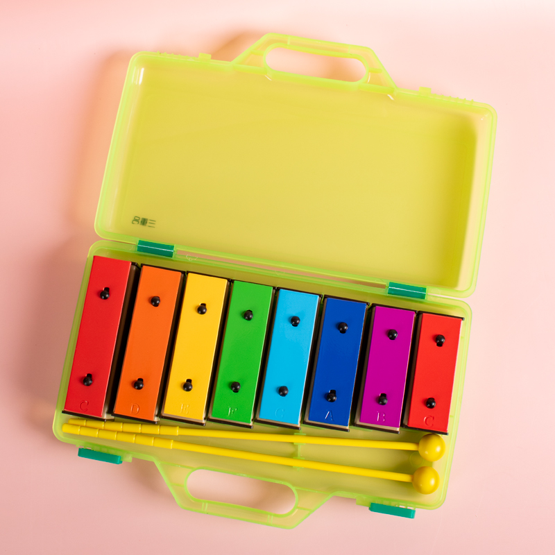 专业大号八音音砖块8音铝板琴儿童敲琴木奥尔夫打击乐器音乐教具