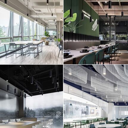 led明装筒灯吊线射灯圆柱形吸顶式长I筒吊灯餐厅办公商场吊杆射灯