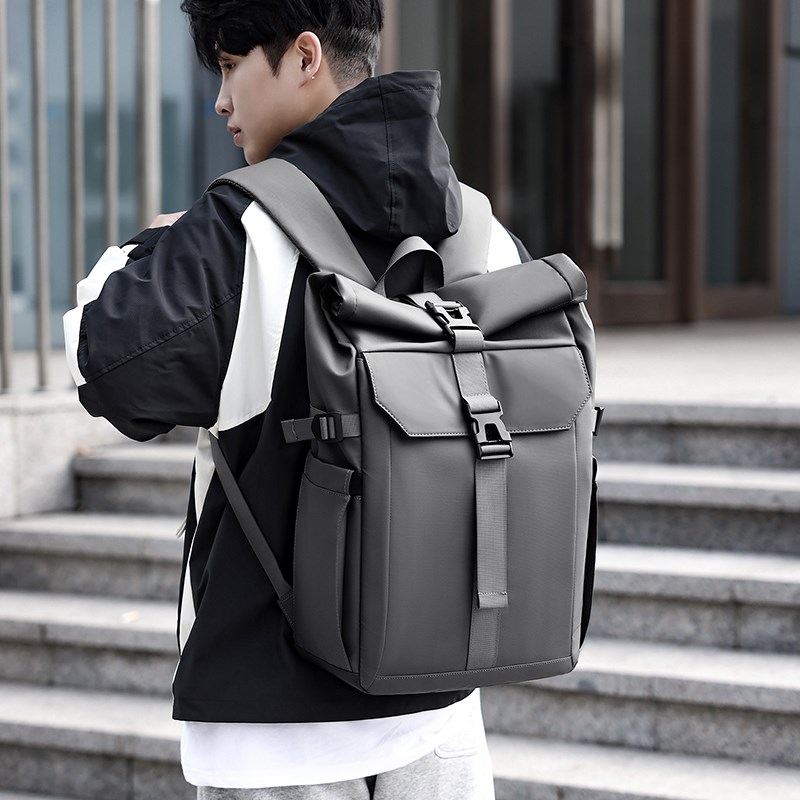 新款男士通勤商务户外双肩包男女大容量电脑背包旅行防水男款书包