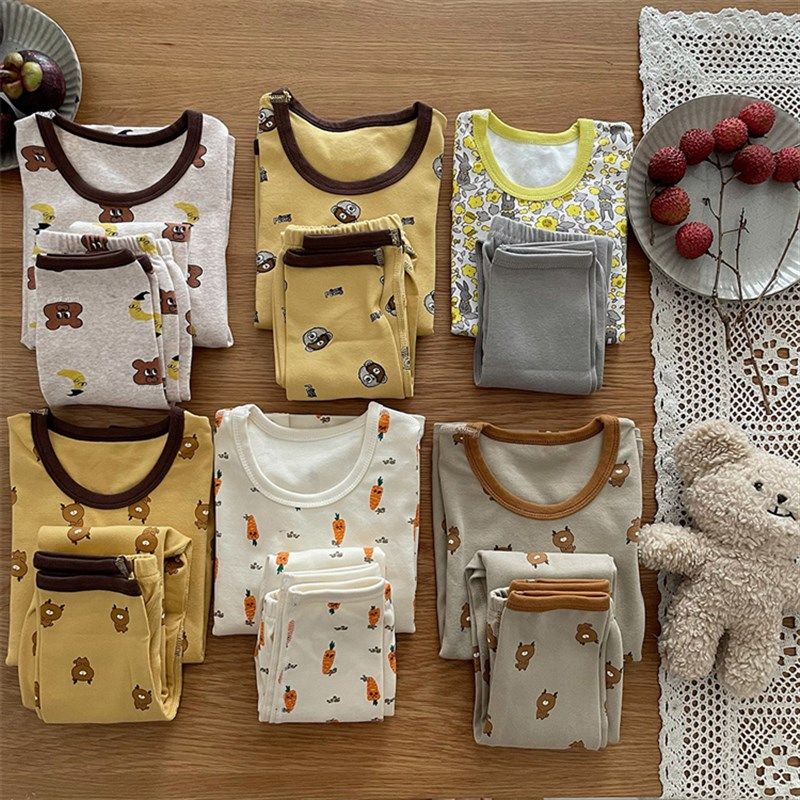 2022秋冬儿童无骨印花家居服套装韩版磨毛宝宝睡衣纯棉秋衣套装,童装/婴儿装/亲子装,家居服套装,淘宝优惠券,粉丝福利购,淘宝优惠卷