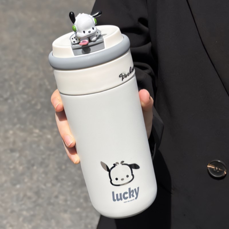 茶水分离保温杯男士316不锈钢带吸管水杯女生高颜值2024新款杯子