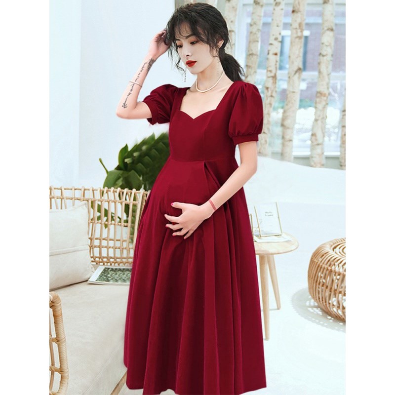 敬酒服新娘孕妇平时可穿夏季结婚礼服订婚回门便装显瘦遮肚连衣