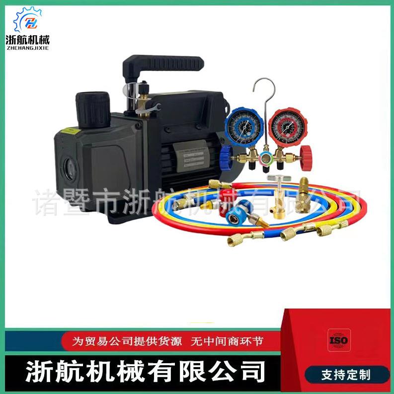 4CFM真空泵110v60hz1/3HP搭配R134汽车空调维修专用表组套装