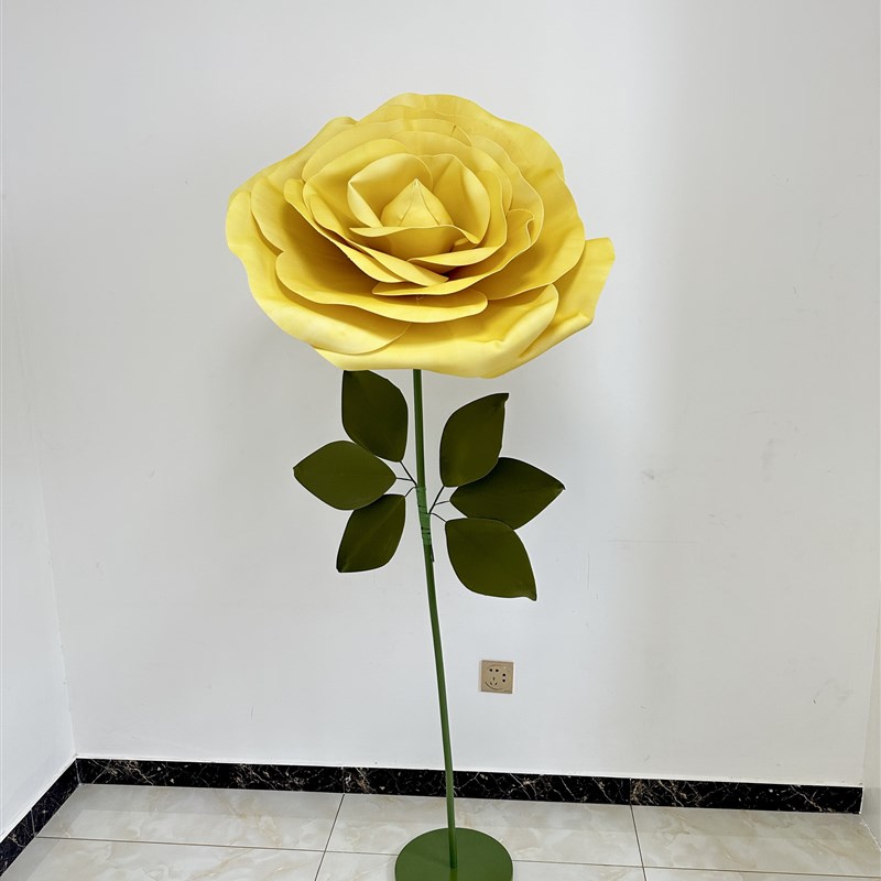 大型玫瑰花路引泡沫EVA纸艺花户外婚礼防水手工装饰橱窗道具