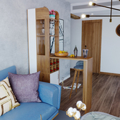 家用酒柜伸缩吧台一体 客厅餐边柜家庭餐厅柜子靠墙隔断柜折叠桌