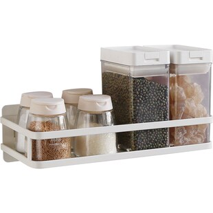 一隅一舍家用免打孔调料架日式多功能厨房置物架墙上壁挂式收纳架