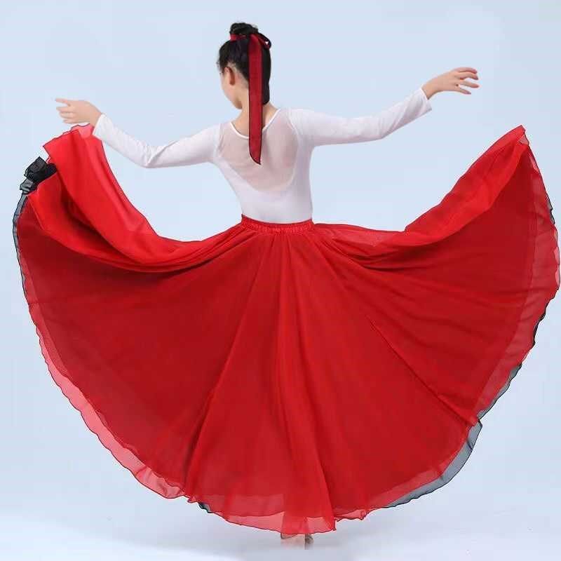 儿童720度大摆裙两面穿半身裙民族舞蹈裙古典舞裙雪纺双层开叉裙,童装/婴儿装/亲子装,儿童演出服,淘宝优惠券,粉丝福利购,淘宝优惠卷