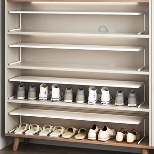 柜内鞋架伸缩置物架鞋q柜分层隔板整理架衣柜衣服包包分隔收纳架