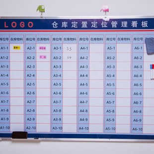 仓库管理看板定制磁性办公挂式硬白板铝合金目视化 货架 物料看板