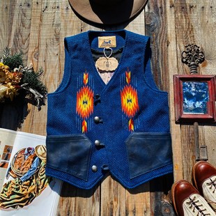 历时172天众望所归——蓝染4x95克重磅刺子面料万针刺绣纳瓦霍马