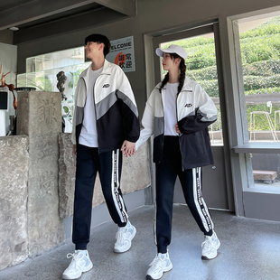 韩版春秋b季学生班服套装初中生卫衣外套初高中生校服学院风三件