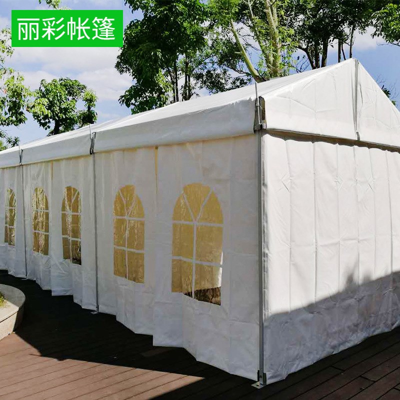 篷房展会婚庆大型活动帐篷 户外遮阳摆地摊O仓储帐篷移动尖顶篷房
