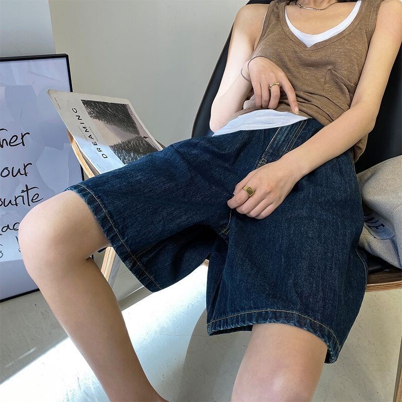 孕妇短裤夏季薄款外穿孕早期五分牛仔裤子夏天大码打底阔腿裤夏装