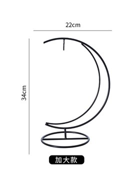 微景观玻璃瓶铁支架  月亮型苔藓微景观工艺品铁艺吊.钩挂洋娃娃