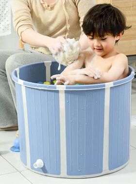 宝宝洗澡盆1一3岁圆形可折叠0新出生婴儿6收压缩盆两岁Z特大家用4