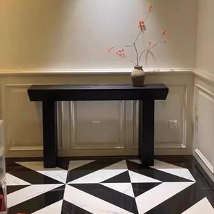 北欧实木玄关桌现代简约入户靠墙长条案台走廊过道装饰景台诧寂风