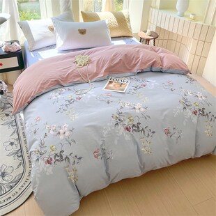 现代简约风全棉被套单件160X210单人双人学生被罩纯棉1.8m2.2春夏