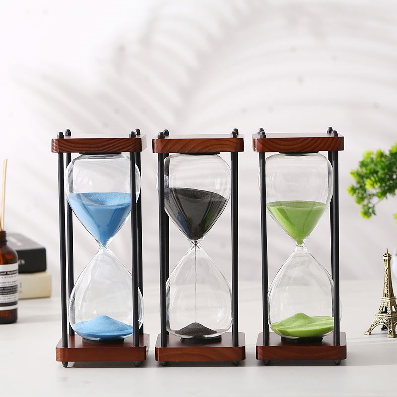 圣诞节礼物30/40/60分钟计时器简约金属沙漏摆件新年礼品兔年装饰