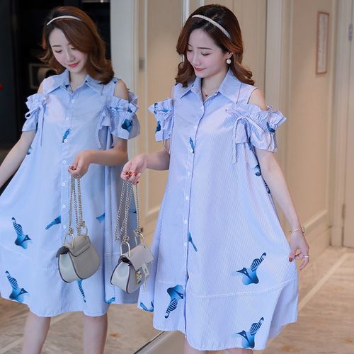 孕妇装春夏款套装辣妈洋气夏天裙子夏装仙女范网红孕妇连衣裙夏季