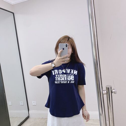 大码女装春装夏装2024年新款胖mm半袖短袖字母韩版t恤显瘦上衣